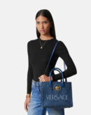 La Medusa Denim Small Tote Bag