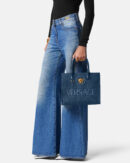 La Medusa Denim Small Tote Bag