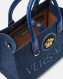 La Medusa Denim Small Tote Bag
