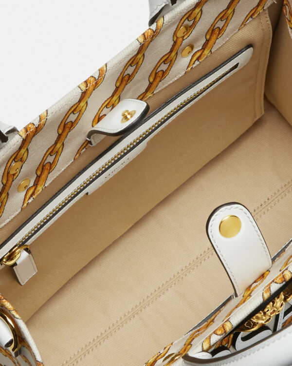 Chain Stripes La Medusa Small Tote Bag - Image 6