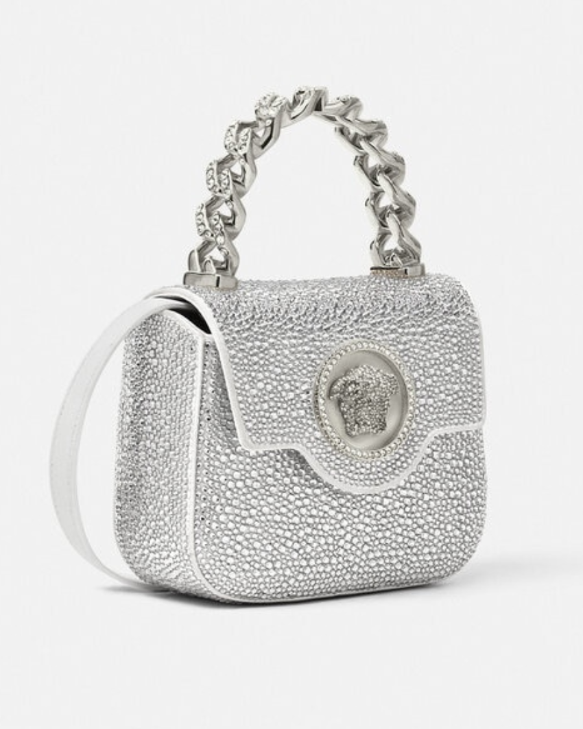 Crystal La Medusa Mini Bag - White