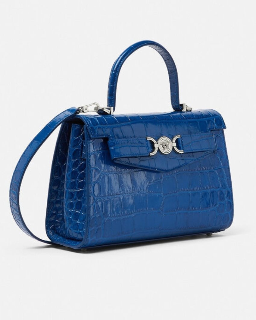 Barocco La Medusa Small Tote Bag - Blue