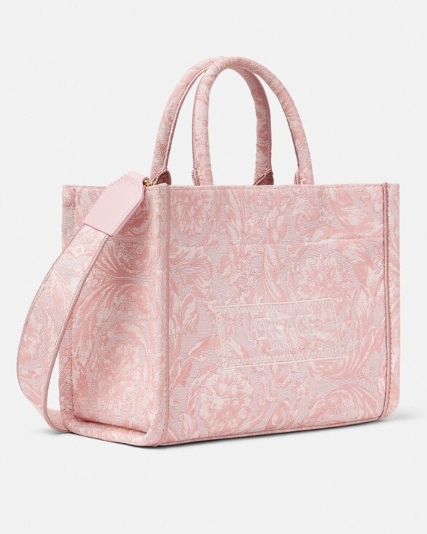 Barocco Athena Small Tote Bag - Pink+Print