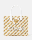 Chain Stripes La Medusa Small Tote Bag