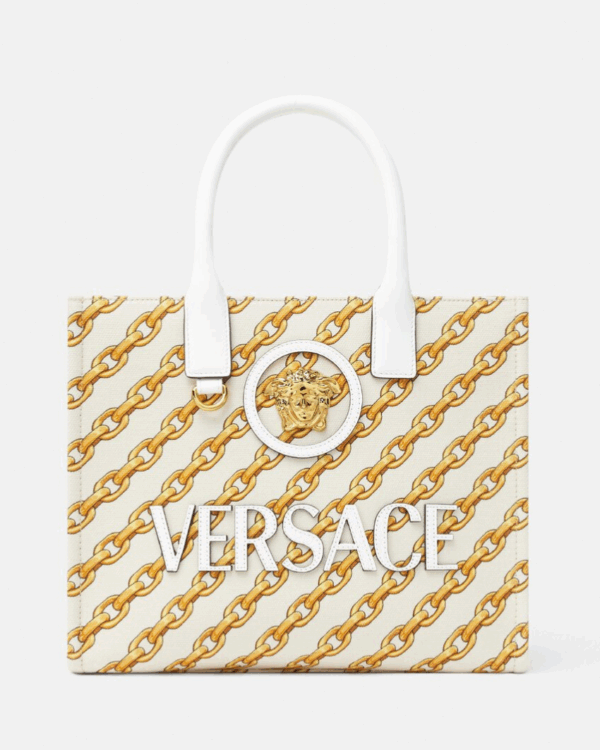 Chain Stripes La Medusa Small Tote Bag - Image 4