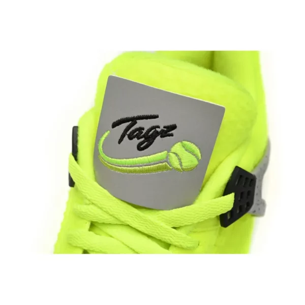 Air Jordan 4 x Pkgod Tagz Plush Fluorescent Yellow - Image 2