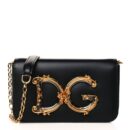 Dolce & Gabbana Mini DG Girls Shoulder Bag - Black+Gold