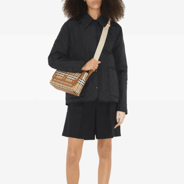 Burberry Vintage Check Canvas and Leather Shoulder Bag - Image 2