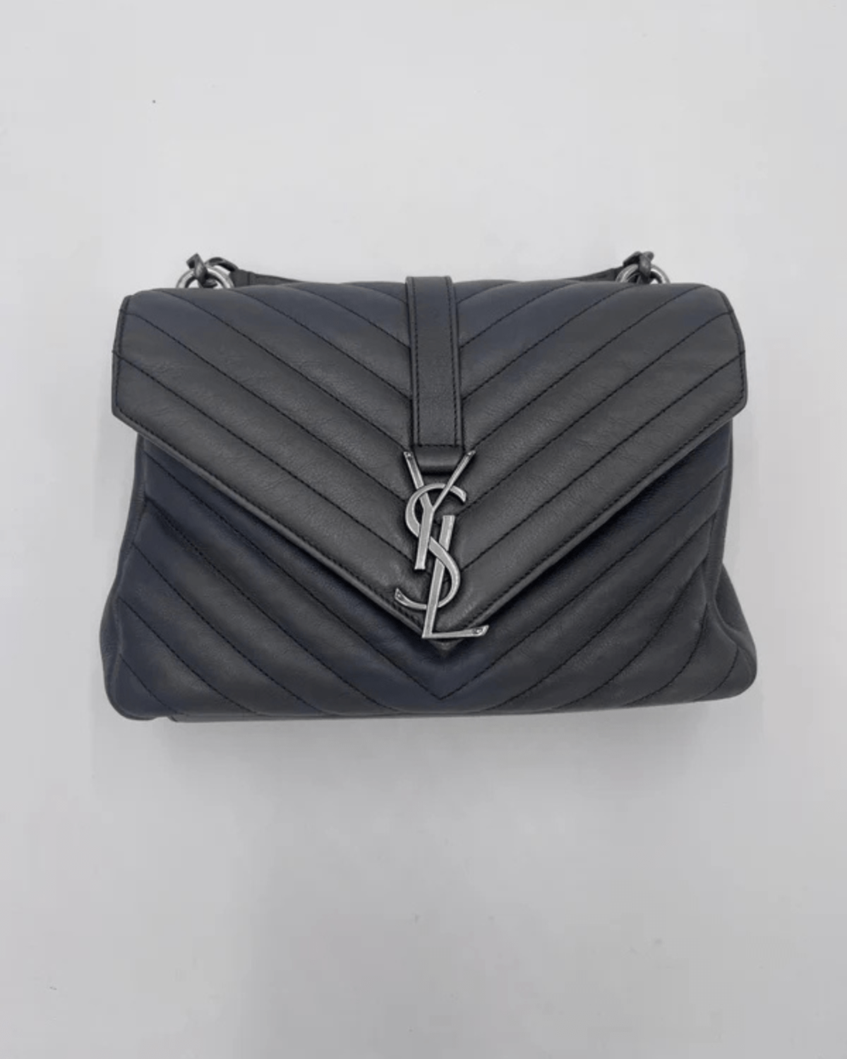 Saint Laurent  Saint Laurent College medium model handbag - Black+Silver