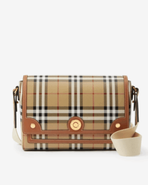 Burberry Vintage Check Canvas and Leather Shoulder Bag