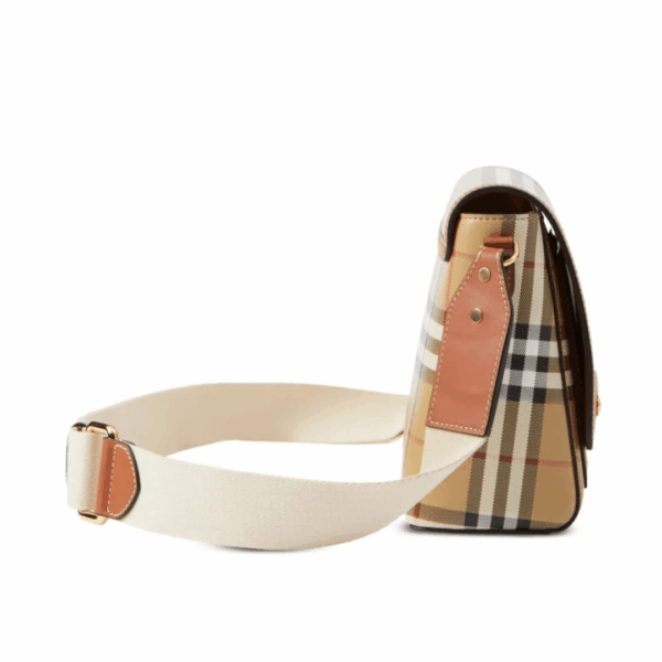 Burberry Vintage Check Canvas and Leather Shoulder Bag - Image 4