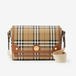 Burberry Vintage Check Canvas and Leather Shoulder Bag