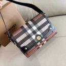 Burberry Vintage Check Canvas and Leather Shoulder Bag - Brown+Beige