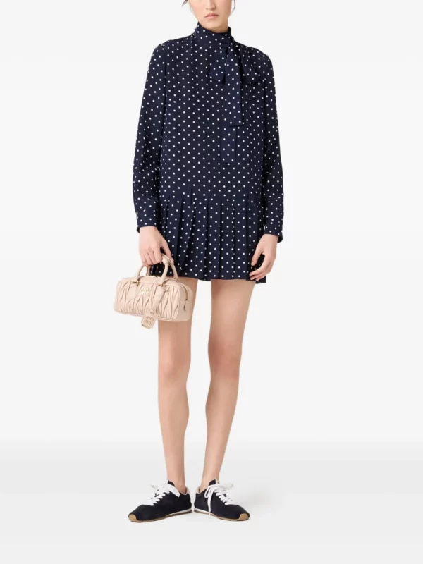 MIUMIU Arcadie Metelasse Mini Leather Bag - Pink - Image 2