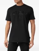 Crystal-embellished cotton T-shirt