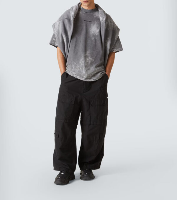 Distressed cotton-blend T-shirt - Image 2
