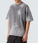 Distressed cotton-blend T-shirt