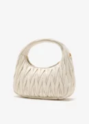 MIU MIU Wander Matelassé Mini Hobo Bag - White