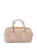 MIUMIU Arcadie Metelasse Mini Leather Bag - Pink