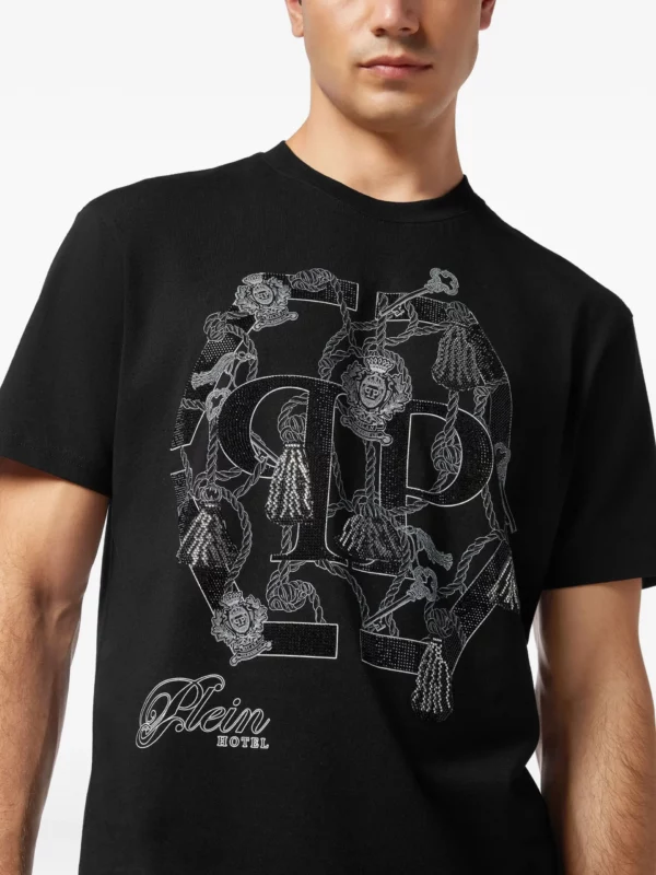 Tassel-embellished logo T-shirt - Image 3