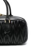 MIUMIU Arcadie Metelasse Mini Leather Bag - Black