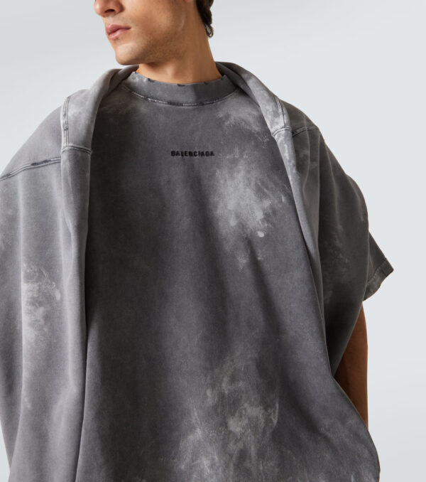 Distressed cotton-blend T-shirt - Image 3