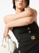 MIUMIU Arcadie Metelasse Mini Leather Bag - White